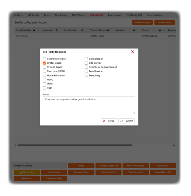 Third-Party Services & Vendor Coordination