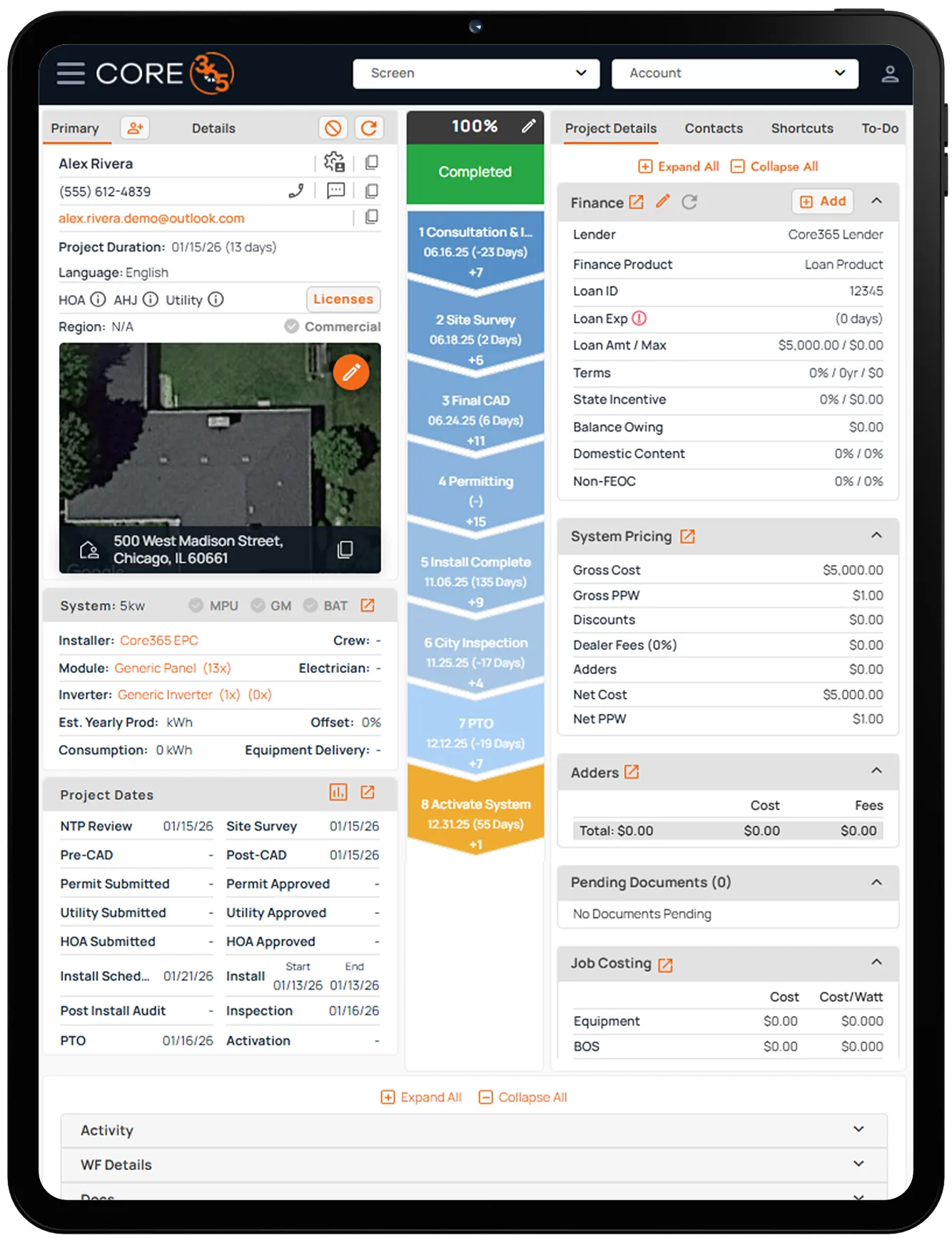 End-to-End Solar Project Orchestration