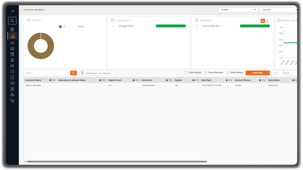 Lender Change Order Management