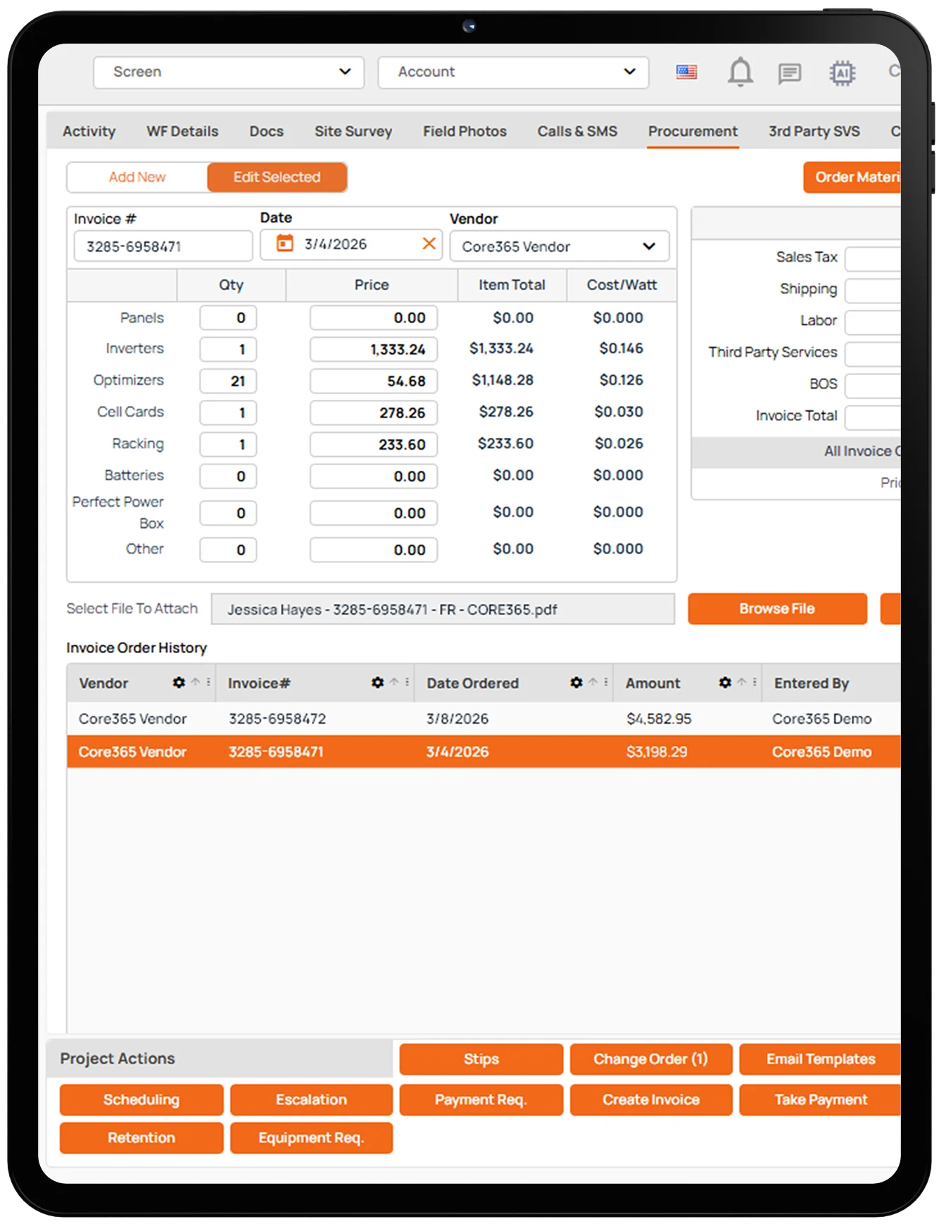 Inventory-Based Cost Tracking & Accuracy