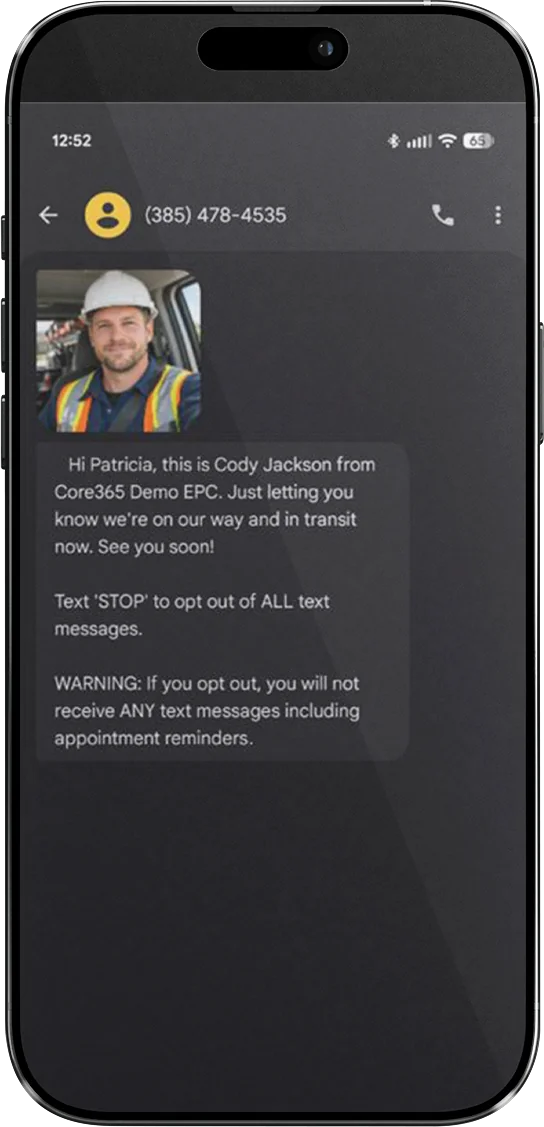 Real-Time Customer Updates & Field Visibility