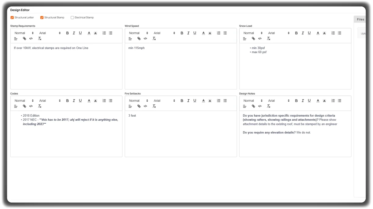 Permitting Details & Design Requirements