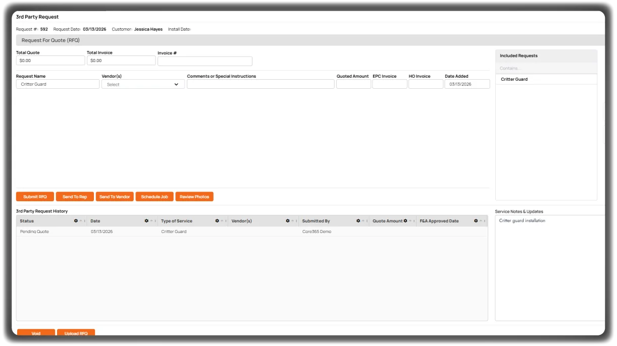 RFQs, Approvals & Vendor Oversight