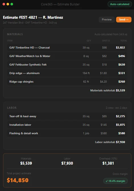 Accurate Estimates in Minutes, Not Hours Without a Measuring Wheel